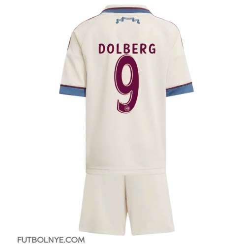 Camiseta Ajax Kasper Dolberg #9 Tercera Equipación para niños 2025-26 manga corta (+ pantalones cortos)